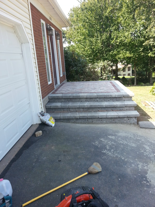 Pavers steps and porch